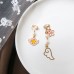 Korean creative ear clip without pierced net red cold wind earrings fashion simple and small super fairy earrings women