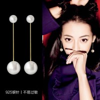 If you love the same style earrings S925 silver needle size pearl long earrings, a second wear earrings factory price wholesale