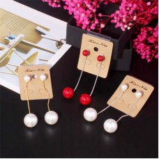If you love the same style earrings S925 silver needle size pearl long earrings, a second wear earrings factory price wholesale