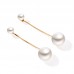 If you love the same style earrings S925 silver needle size pearl long earrings, a second wear earrings factory price wholesale
